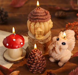Coffret Cadeau Souvenir de Bougies Artisanales d'Aromathérapie Transfrontalières : Bougie Écureuil et Bougie Pomme de Pin pour l'Ambiance Automne-Hiver et Noël - Product Image 6