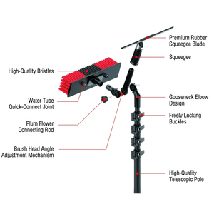 Equipo de Limpieza de Paneles Solares con Poste Telescópico <span class=keywords><strong>JPS</strong></span>-10.5M - Product Image 4