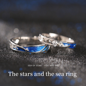 LONGJIE Bague en argent 925 Bijoux Bague de couple Bague de niche éternelle Cadeau gratuit Taille ajustable - Product Image 4