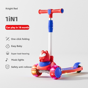 Scooter <span class=keywords><strong>Infantil</strong></span> de <span class=keywords><strong>3</strong></span> <span class=keywords><strong>Ruedas</strong></span>, Moderno y Lujoso, con Luces, Plegable, Juguete para Niños - Product Image 3