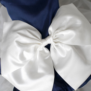 Vestido de noiva para cães, fantasia de vestido para animais de estimação, atacado pequeno azul marinho e branco, suprimentos para animais de estimação - Product Image 6