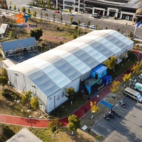 Dôme sportif modulaire Arcum pour terrains de badminton, structure en alliage 6061-T6, résistant au vent 100 km/h, toit en PVC double couche, extérieur, toutes saisons