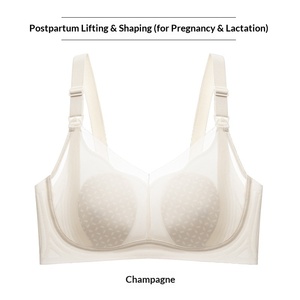 Sujetador de lactancia inalámbrico ultrafino y transpirable con orejas de conejo, tirantes dobles fijos, cierre frontal, nailon, para <span class=keywords><strong>embarazo</strong></span> y maternidad - Product Image 6