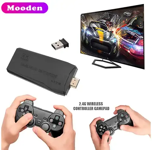 J M8 4K Game Stick Videogameconsole Hd Out Ingebouwde 10000 Retro Games 2.4G Draadloze Controller Voor Ps1/Snes