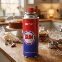 Cartouche de gaz butane portable en métal – Coupe-vent, réglable, facile à utiliser pour le camping en extérieur, le barbecue, la cuisson, compatible avec le charbon de bambou