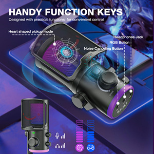 ไมโครโฟน <span class=keywords><strong>FIFINE</strong></span> AM6 สำหรับเล่นเกมส์ สตรีมมิ่ง แบบมีสาย USB Type C สำหรับคอมพิวเตอร์ บันทึกเสียง ใช้ในบ้าน พร้อมไฟ RGB - Product Image 5