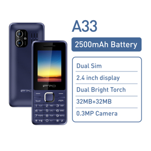 Teléfono IPRO <span class=keywords><strong>A33</strong></span> 2G con Batería de Gran Capacidad y Pantalla de 2.4 Pulgadas - Product Image 2