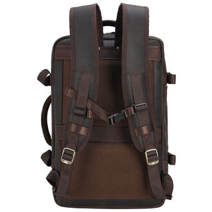 Mochila de Viaje de Cuero Crazy Horse, Diseño Vintage, Color Marrón, Gran Capacidad, Personalizable - Product Image 3