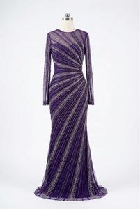 Wholesale Supply Luxury Hand Beaded Full Sleeve Evening Gown <b>for</b> <b>Wedding</b> Ceremonies & Reception Wear Available <b>for</b> <b>Sale</b> - Product Image 4