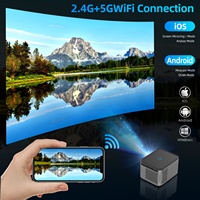 Nuevo Proyector Mini LED para Cine en Casa con Enfoque Automático, Sistema Android 9, Full HD 1080P, 350ANSI Lúmenes y Soporte
