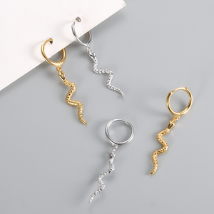 <span class=keywords><strong>Orecchini</strong></span> a Cerchio in Argento Sterling 925 a Forma di <span class=keywords><strong>Serpente</strong></span>, Placcati in <span class=keywords><strong>Oro</strong></span> 18k, per Donna, Gioielli Dropshipping - Product Image 3