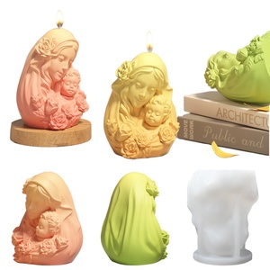 แม่พิมพ์ซิลิโคนเทียนรูปแม่และเด็ก-แม่พิมพ์พระแม่มารี-แม่พิมพ์พระกุมารเยซูคริสต์มาส - Product Image 2