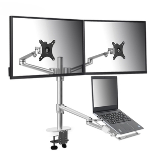 Bras de <span class=keywords><strong>support</strong></span> de moniteur double robuste en aluminium de marque <span class=keywords><strong>support</strong></span> de plateau pour ordinateur portable pour <span class=keywords><strong>écran</strong></span> de 32 pouces et moniteur <span class=keywords><strong>PC</strong></span> de 17 pouces - Product Image 5