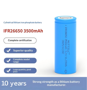IFR26650 <span class=keywords><strong>Lithium</strong></span>-Eisenphosphat 3,2V <span class=keywords><strong>3500mAh</strong></span> Flache Taschenlampen-, Sprühgerät- und Detektorbatterie für Unterhaltungselektronik -20-60 - Product Image 4