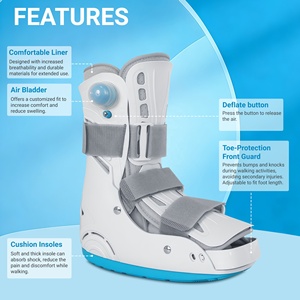 Bota Neumática Ortopédica TJ-FM005 para Caminar, Soporte para <span class=keywords><strong>Tobillo</strong></span>, Pie y Pierna Inferior con Amortiguación y Fijación Ajustable para <span class=keywords><strong>Tobillo</strong></span> <span class=keywords><strong>Roto</strong></span> - Product Image 2