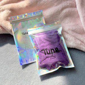 Custom Silver Shipping Mailer Aluminium Metallic Sticker LOGO <b>Waterproof</b> 6x10 10x15 Poly Mailing Bag - Product Image 5