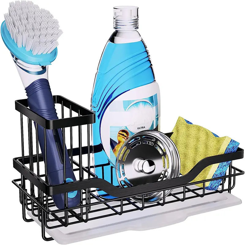 Nouveau distributeur de savon à vaisselle et porte-éponge mignon pour évier de cuisine organisateur Caddy fabricant éponge maquillage porte-étui en Silicone