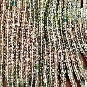 Cuentas facetadas de aguamarina natural en tonos degradados, tamaño 4 mm, aproximadamente 14 pulgadas por hebra, cuentas de aguamarina al por mayor para la fabricación de joyas - Product Image 1