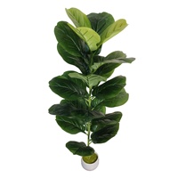 Plante artificielle Ficus Lyrata en pot, Bonsaï en plastique et fer, 30-100cm, Décoration verticale pour la maison Qyr23