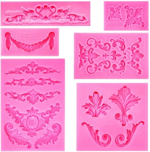 Moules à <span class=keywords><strong>dentelle</strong></span> en silicone de différents designs, moules à Fondant en Silicone pour bricolage, cuisson de gâteaux, <span class=keywords><strong>moule</strong></span> de décoration de bonbons - Product Image 4