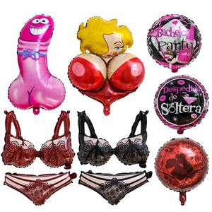 Ballon en aluminium gonflable en forme de pénis pour fête de nuit sexy, fournitures de fête bon marché, ballon de poupée pour enterrement de vie de jeune fille, ballon sexuel unique - Product Image 2