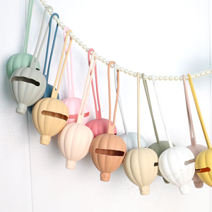 Nouvelle chaîne de sucette pour bébé en silicone sans BPA, personnalisée, en forme de montgolfière, avec étui à sucette à motif montgolfière - Product Image 2