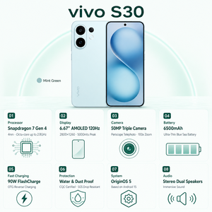 Smartphone <span class=keywords><strong>vivo</strong></span> s30 5G, Octa Core, Display AMOLED 6.67" 120Hz, Fotocamera 50MP+50MP, Dual SIM, Multilingua, Android, Telefono Cellulare <span class=keywords><strong>VIVO</strong></span> S30 - Product Image 3