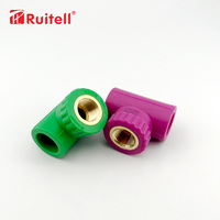 Raccords de tuyaux PPR standard DIN durables, connecteur en T à sertir à chaud à 3 voies avec écrou d'union, flexible, anti-UV, résistant à la corrosion