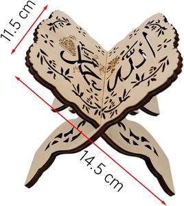 Foldable Wooden <strong>Quran</strong> Book <strong>Stand</strong> with Intricate Carvings - Product Image 5