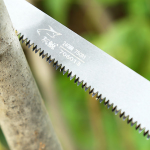 เลื่อยมือฟีนิกซ์เทล 280 มม. เหล็กกล้าคาร์บอนสูง ใบมีดตรง เครื่องมือทำสวนและตัดไม้ ด้ามจับสีดำและสีแดง - Product Image 2