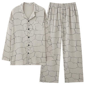 <span class=keywords><strong>Comprar</strong></span> ropa de descanso en línea para hombres, mujeres y niños de manga larga con botones SLEEP SET Pijamas de algodón de dos piezas PJ Sets - Product Image 1