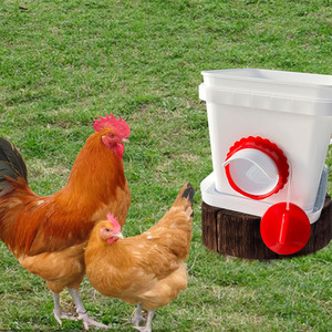 Poultry Pro Feeder Chicken Duck Feeder Kit White Plastic Rainproof Tubular Feeder For Chicken - Product Image 1
