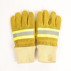 Gants de pompier en cuir ignifuge EN659, résistants au feu, imperméables, en aramide, pour les secours d'urgence et la sécurité - Product Image 4