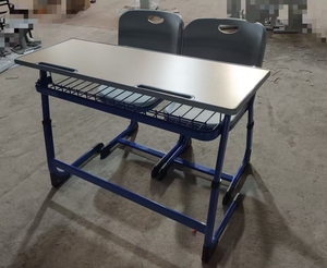 Escritorio y silla ajustables personalizables de buena calidad, juegos escolares, escritorios y sillas escolares, silla y mesa dobles para estudiantes - Product Image 4