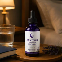 Gouttes liquides classiques OEM de mélatonine, magnésium et camomille pour le sommeil – Soutien botanique pour la relaxation nocturne et le maintien d'un bien-être apaisant en fin de soirée