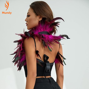 Chales de Encaje con Plumas de Lujo Estilo Punk Gótico para Disfraces de Halloween, Chal, Capa, Collar de Hombro, Cómodo, Color Personalizado - Product Image 2