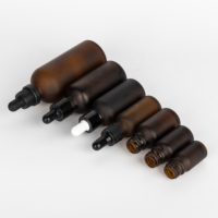 Vente en gros de flacons compte-gouttes en verre ambré de luxe de 5 ml à 200 ml pour huiles essentielles, sérums de soin de la peau et mascara cosmétique