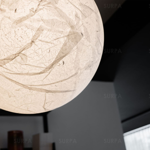 Lampe suspendue Wabi Sabi Moon en <span class=keywords><strong>papier</strong></span>, taille personnalisée d'usine, 2200K à 4000K, pour l'intérieur, salon, maison - Product Image 3