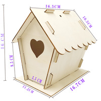 Kits de nichoir en bois bricolage naturel maison d'oiseau à peindre inachevé ensembles d'artisanat d'art en bois enfants construire décoration d'ornement de vacances