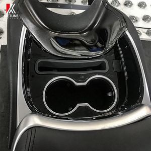 Boîte de rangement pour accoudoir de voiture <span class=keywords><strong>avec</strong></span> porte-gobelet, chargeur USB, en cuir et ABS pour Mercedes-Benz Classe V V250/V260 2018-2023 - Product Image 4