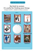 Mini Mili Clé pour Enfants Traceur sans Fil avec Airtags Google Air Smart Tag GPS et Fonction Trouver Mon Tag pour Android et iOS