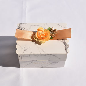 Китайский производитель CSMD, оптовая продажа, бумажный материал, цветочное украшение, мраморные цветные коробки для шоколадных подарков для свадебной двери, подарок - Product Image 2
