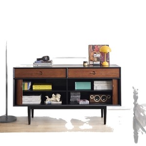 French Style Solid Wood <b>Sideboard</b> 150x43x80cm Roll Up Door Living Room <b>Storage</b> Cabinet - Product Image 5