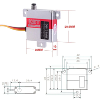 Servomoteur numérique à engrenages métalliques DS135MG 10mm 5.2Kgf.cm 0.12sec pour aile de planeur, drones, hélicoptères RC, bras robotique, pièces de voitures miniatures