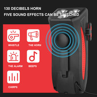 Support de téléphone portable 4 en 1 Power Bank Cycle Front Light Waterproof Rechargeable Bicycle Light with Horn