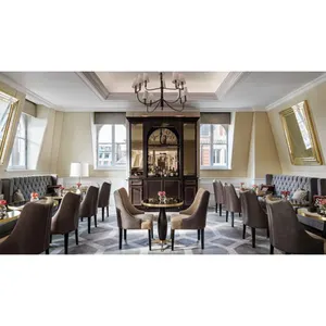 Bespoke Luxury Restaurant Pub Furniture Set Solid Wood Dining Table And Dining Chair RF-300