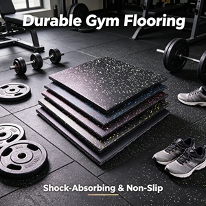 Tapis <span class=keywords><strong>de</strong></span> sol en caoutchouc pour salle <span class=keywords><strong>de</strong></span> sport avec amorti amélioré et caractéristiques <span class=keywords><strong>de</strong></span> sécurité renforcées - Product Image 1