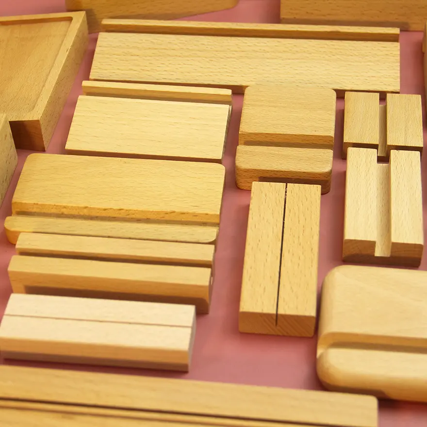 カードベース木製デスクカレンダーベースノートホルダープレート木製ベースはがき名刺ブロック