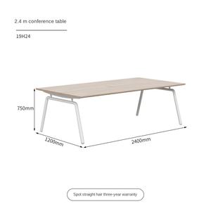 简约现代木质可伸展会议桌椅子组合12座办公家具培训洽谈接待 - Product Image 6