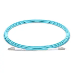 3,0mm Simplex SX MM LSZH Cable de parche de fibra óptica OM3 LC Aqua 1m, multimodo